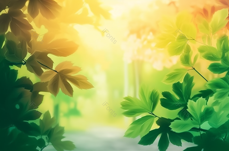 夏天日光下绿色的树叶插画背景图,插画/手绘图,插画/手绘图库,插画/手绘图下载,插画/手绘